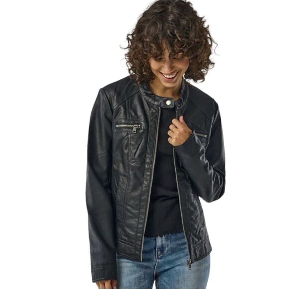Next Leather Jacket Woman’s Size 14 - Picture 1 of 14